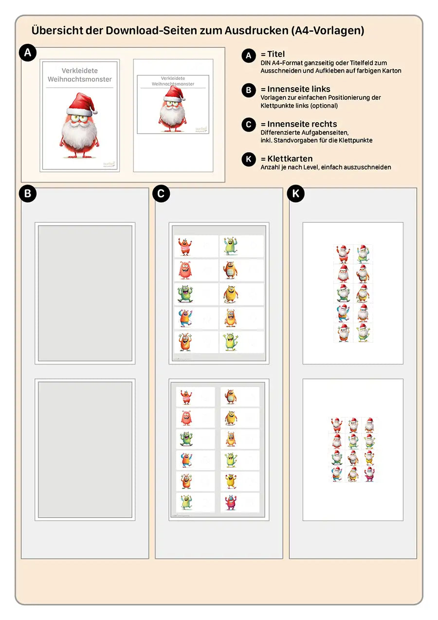 Verkleidete Weihnachtsmonster