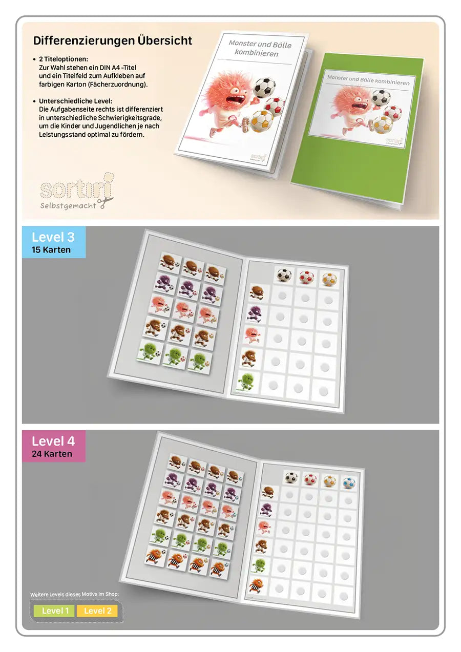 Monster und Bälle kombinieren