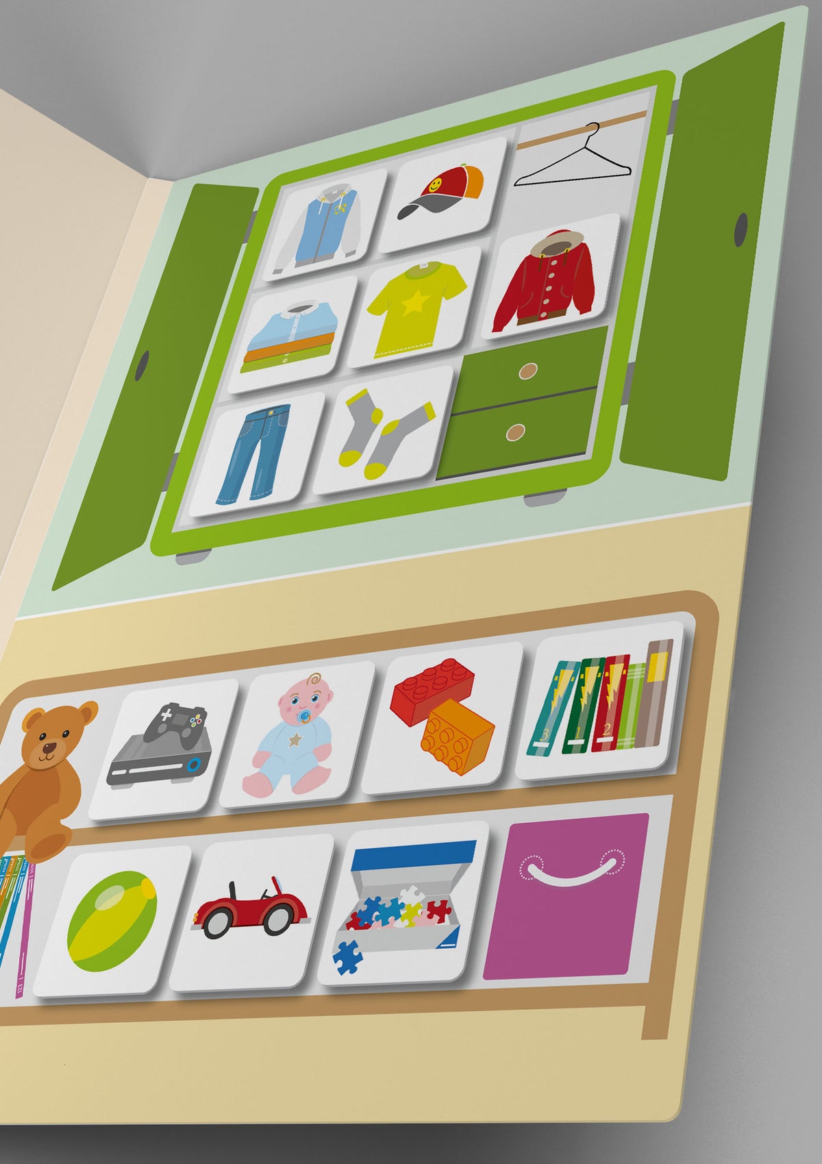 sortiri Klettmappe Zimmer aufräumen - Lösung