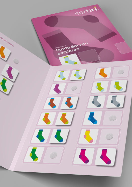 sortiri Klettmappe Bunte Socken sortieren - Spiel