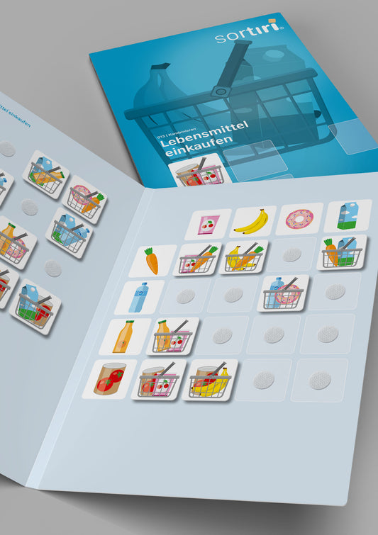 sortiri Klettmappe Lebensmittel einkaufen - Spiel