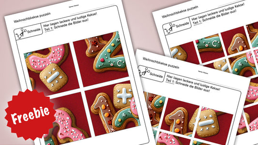 Kostenlose Arbeitsblätter – Kekse puzzeln