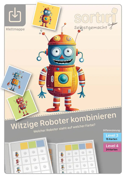 Witzige Roboter kombinieren