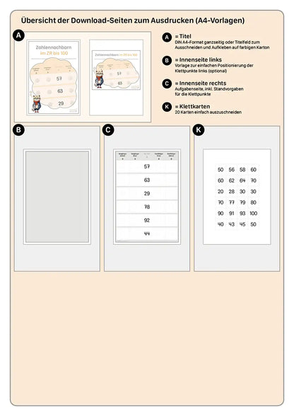 Zahlennachbarn im ZR bis 100