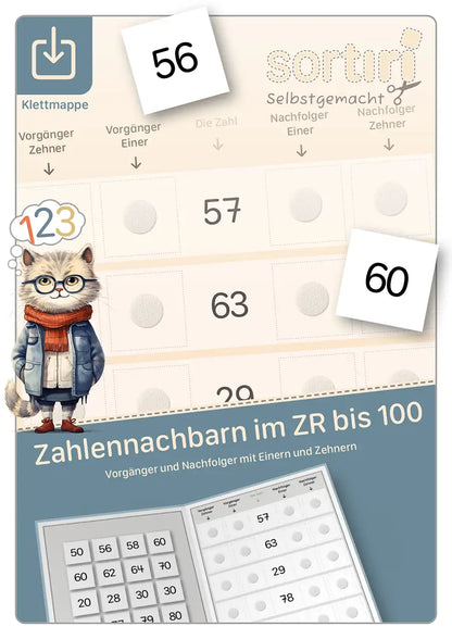 Zahlennachbarn im ZR bis 100