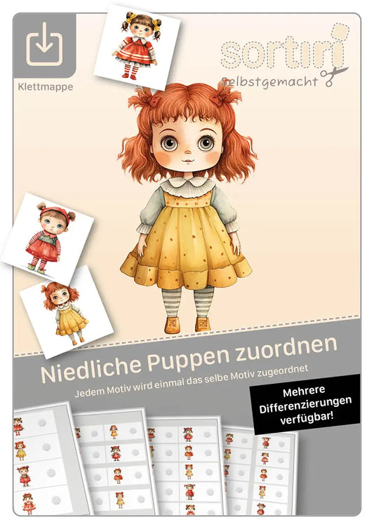 Niedliche Puppen zuordnen