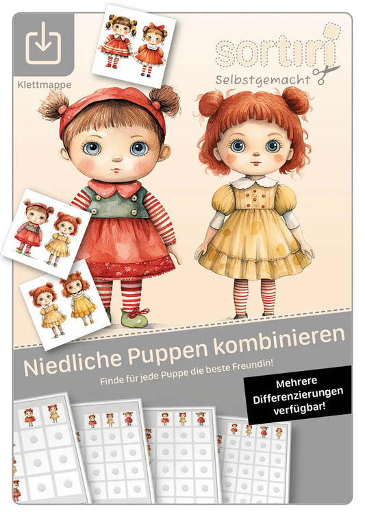 Niedliche Puppen kombinieren