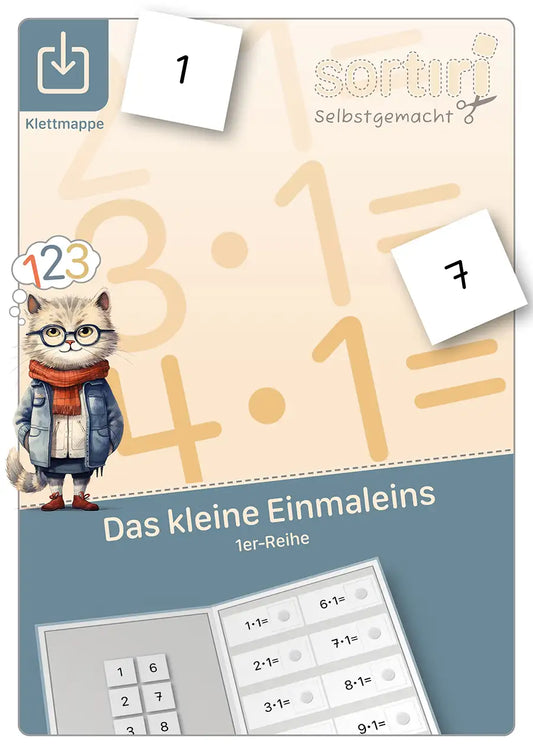 Klettmappe | Das kleine Einmaleins | 1er-Reihe