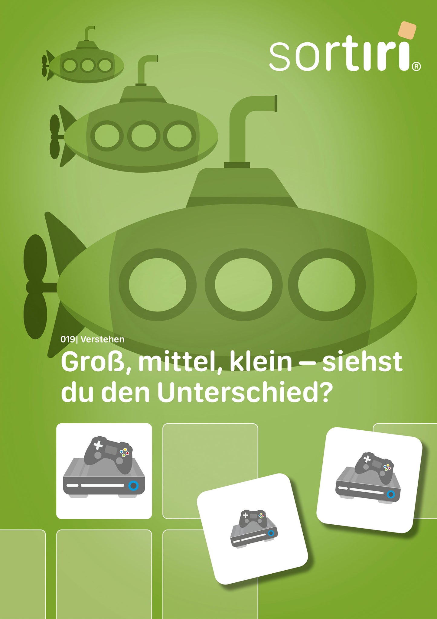 sortiri Klettmappe Groß, mittel, klein - siehst du den Unterschied? - Titel